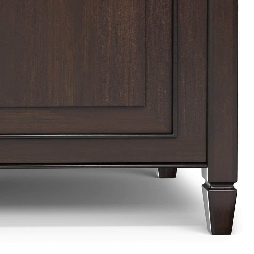 Chestnut Brown Solid Wood Storage Bench Trunk with Safety Hinges