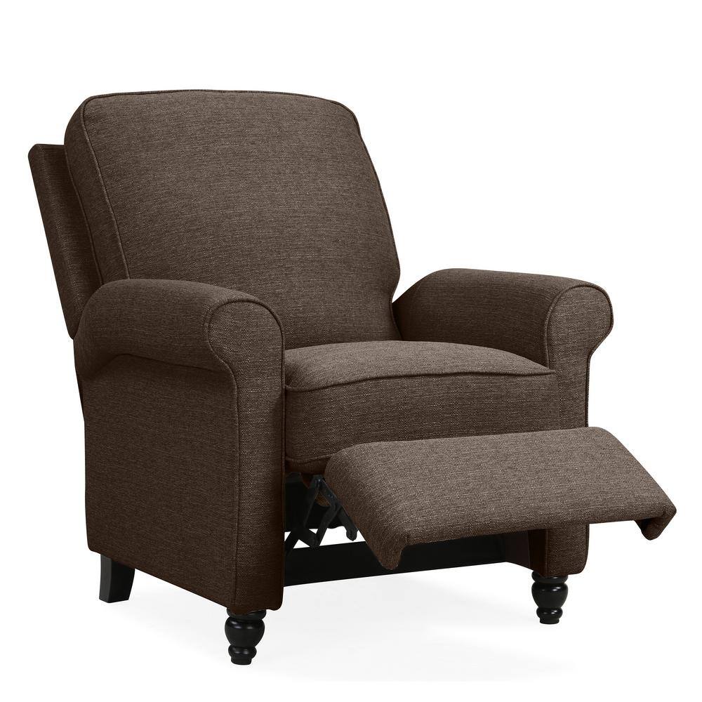 brown push back recliner