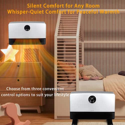 Forced Air Space Heater with WIFI/Remote, electric Furnace with