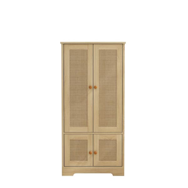 Unbranded 22.83 in. W x 12.2 in. D x 47.44 in. H Brown Linen Cabinet with 4 Drawers