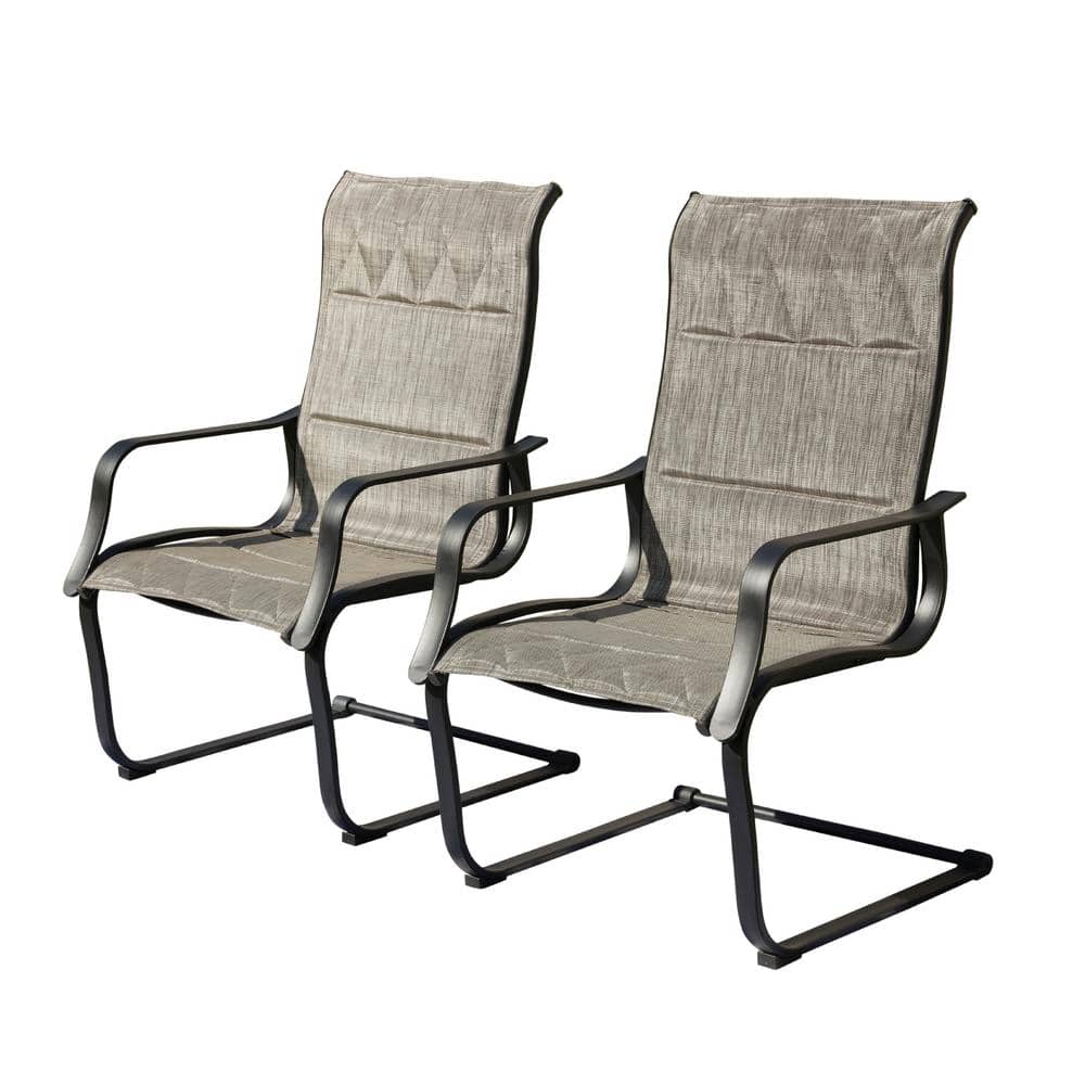 Reviews For Patio Festival Padded Spring Sling Outdoor Dining Chair 2 Pack Pf19108 G The Home Depot