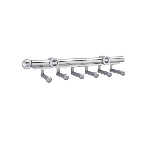 Rev-A-Shelf 6-Hook Chrome Pull-Out Belt Scarf Rack