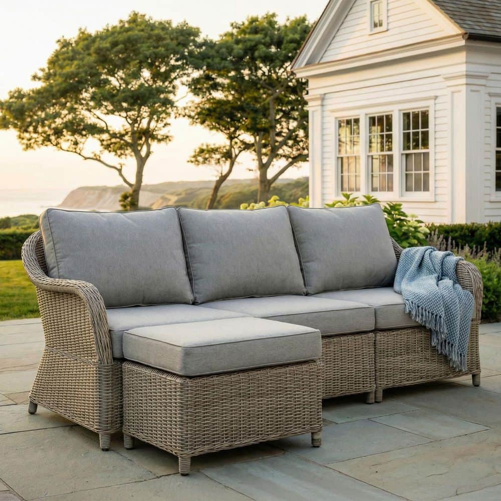 MARTHA STEWART Lily Pond Weathered Gray 3-Piece Indoor-Outdoor