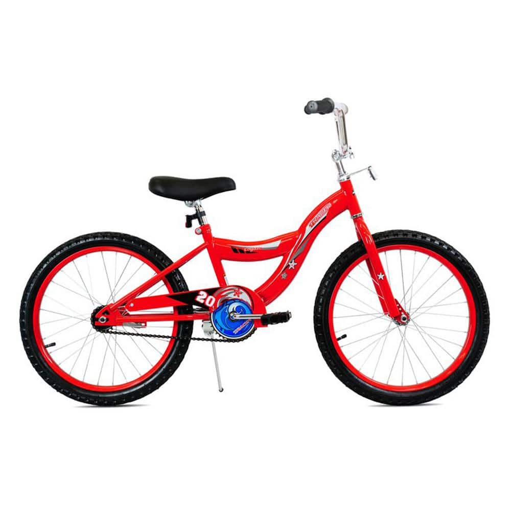 Tracer Logan 20 in. Hi-Ten Steel Framed Freestyle BMX Style Beginners Bike, Red, Reds / Pinks -  LOGAN-B-RED