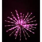 24 in. Pink LED Christmas Spritzer