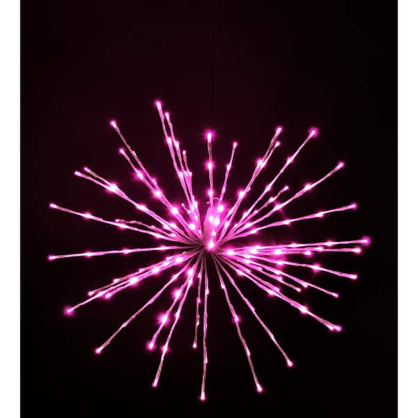 24 in. Pink LED Christmas Spritzer