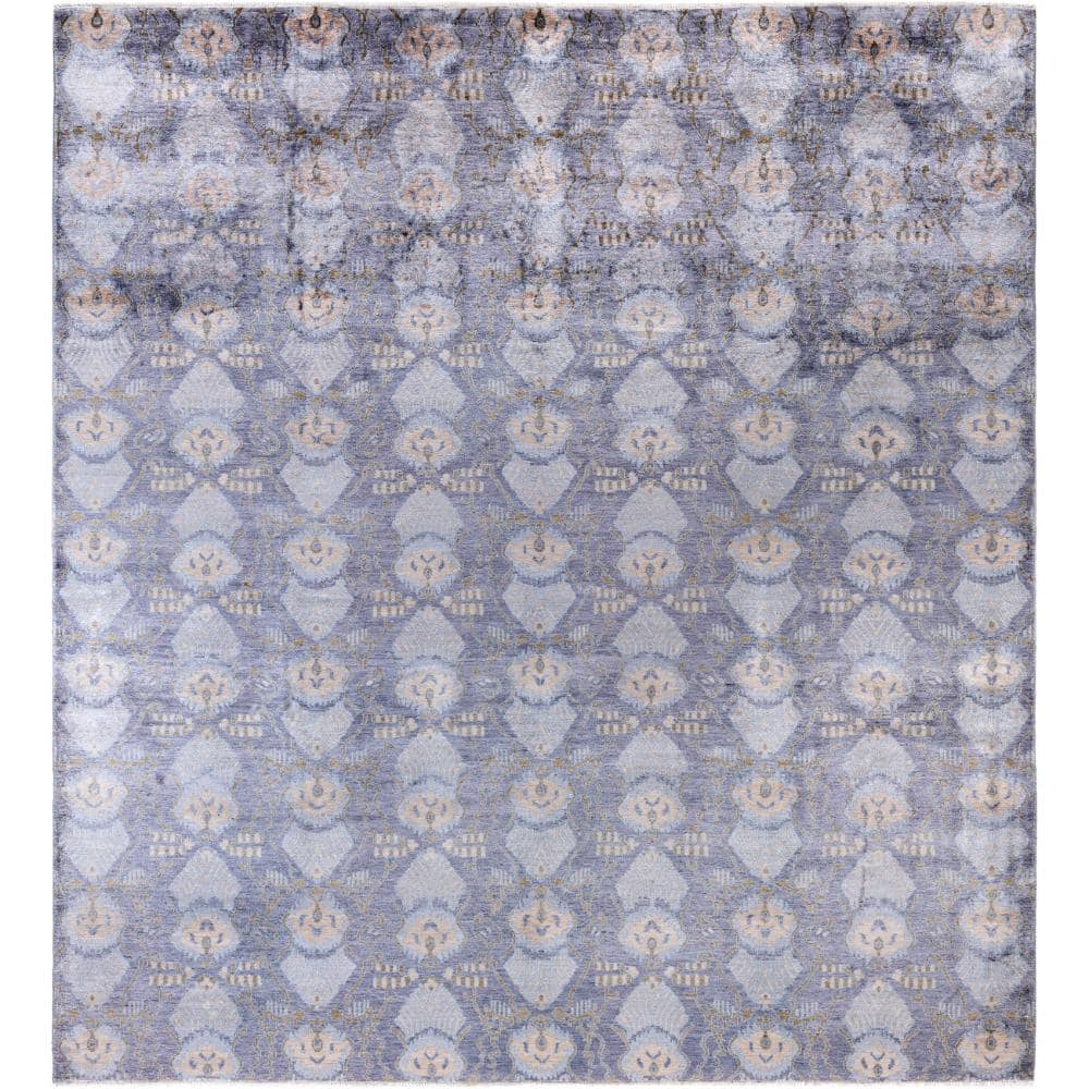 Ikat Gray 9 X 12 Hand-Knotted Silk Indoor Area Rug price history on PriceWatchPro