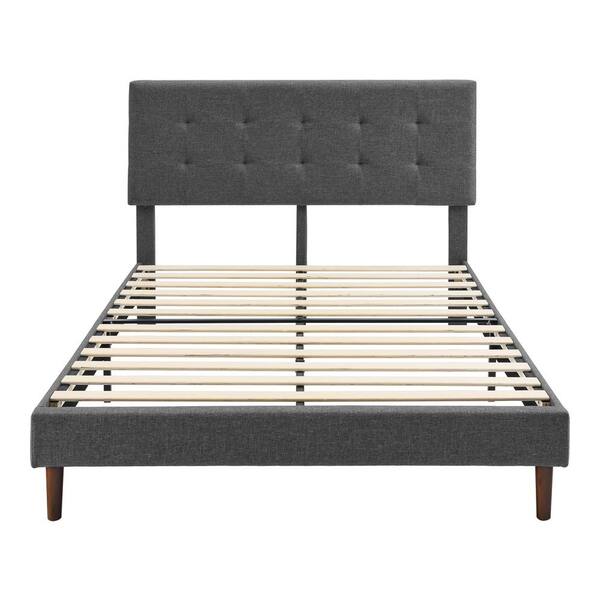 Bed Frame With Fabric Slat Headboard, King Size Bed Frame And Headboard