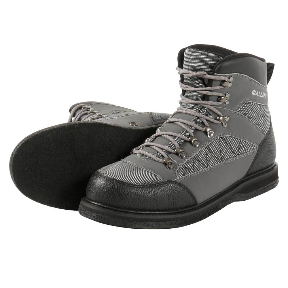 Allen Granite River Men's Felt Sole Wading Boots, Size 9, Gray 15749 - The  Home Depot