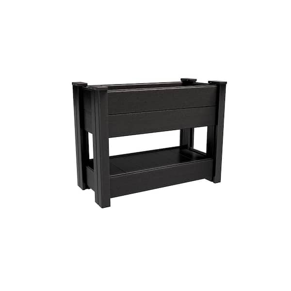 Composite Elevated Planter (4 ft. L x 2 ft. W x 3 ft. H) Raven (Black) Adjustable Root Depth