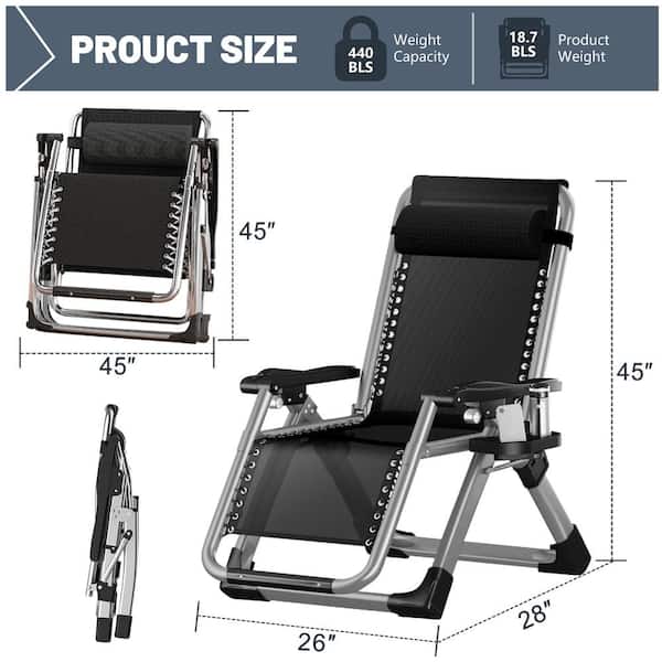 BOZTIY Folding Zero Gravity Chair Metal Recliner Outdoor BOZTIY Folding Zero Gravity Chair Metal Recliner Outdoor