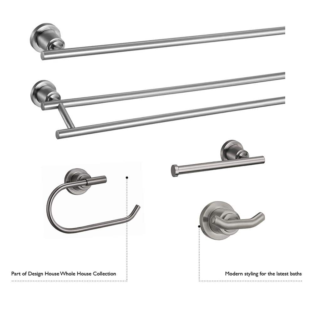 Geneva Polished Chrome Double Robe Hook for Bathroom
