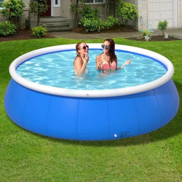 Liza Outdoor Patio Blue 6 ft. x 6 ft. Round 1.73 in. Deep Hard Side Pool