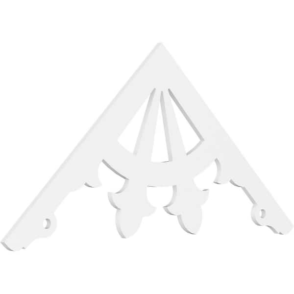 Ekena Millwork 1 in. x 72 in. x 33 in. (11/12) Pitch Riley Gable Pediment Architectural Grade PVC Moulding
