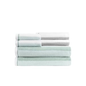 Dana Faded Turquoise Grey 6pc Towel Set