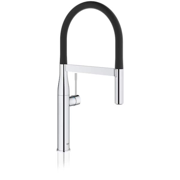 GROHE Essence New Single-Handle Pull-Down Sprayer Kitchen Faucet in Starlight Chrome