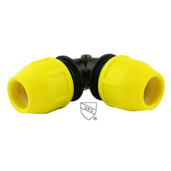 HOME-FLEX 1/2 in. IPS DR 9.3 Underground Yellow Poly Gas Pipe 90-Degree Elbow