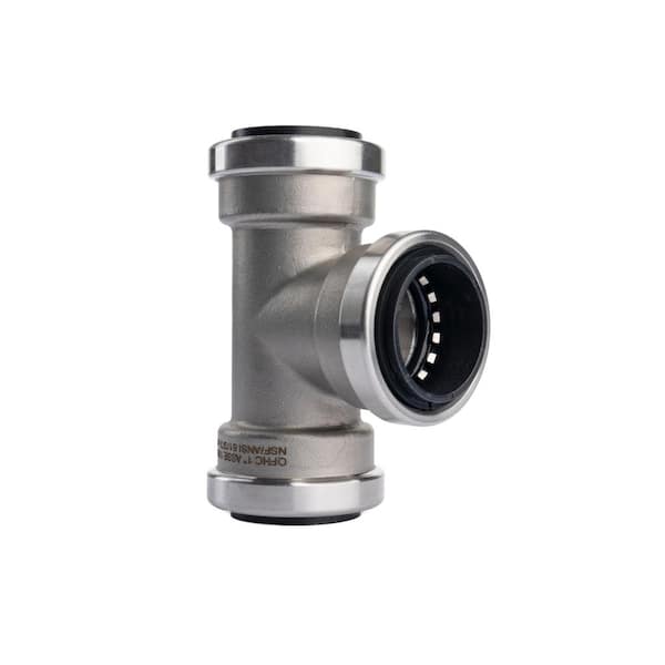 QUICKFITTING 1 in. Stainless Steel Push-to-Connect Tee Fitting