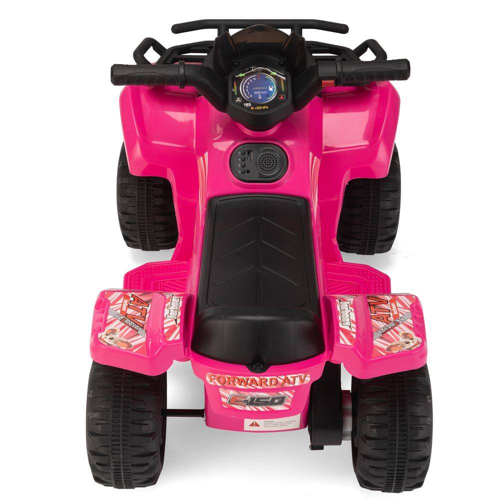 Rosy 6-Volt Kids Ride-On ATV Car with Music Horn