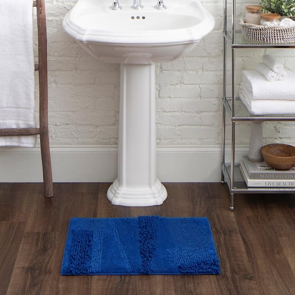 Composition Fiesta Cobalt 17 in. x 24 in. Cotton Bath Mat