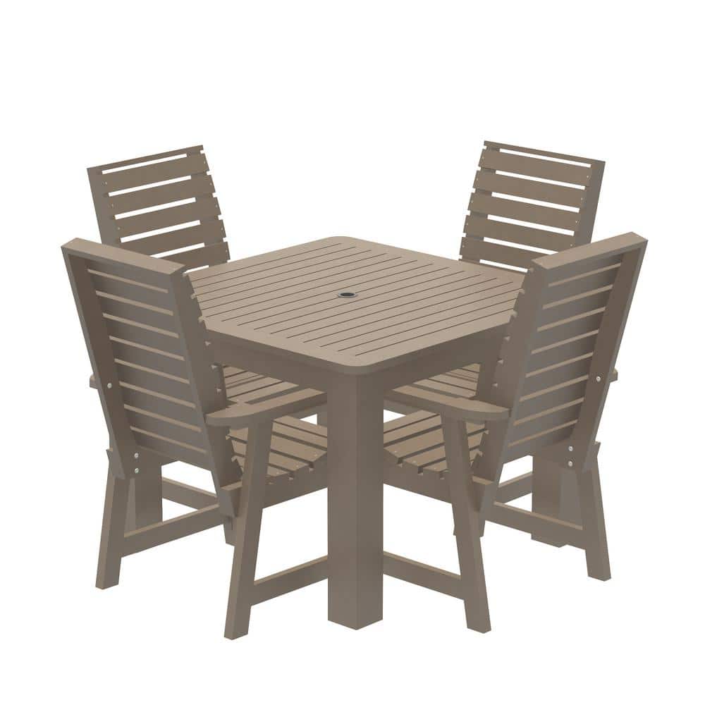 Woodland Brown 4-Person Square Outdoor Dining Set