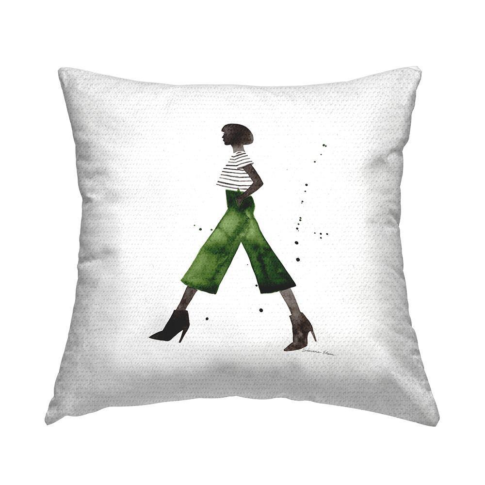 Green Modern Fashionista Green Square Outdoor Throw Pillow price history on PriceWatchPro