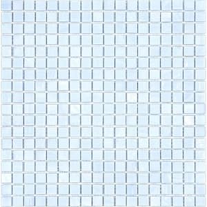 Skosh 11.6 in. x 11.6 in. Glossy Light Blue Glass Mosaic Wall and Floor Tile (18.69 sq. ft./case) (20-pack)