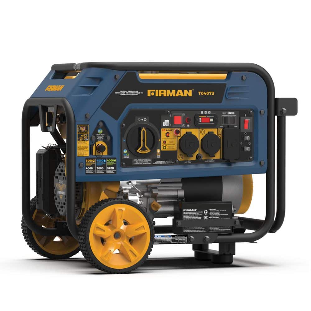 4000-Watt/5000-Watt, Tri Fuel, 223cc Electric Start, 120-Volt/240-Volt Generator with Wheel Kit and Cover, CO price history on PriceWatchPro