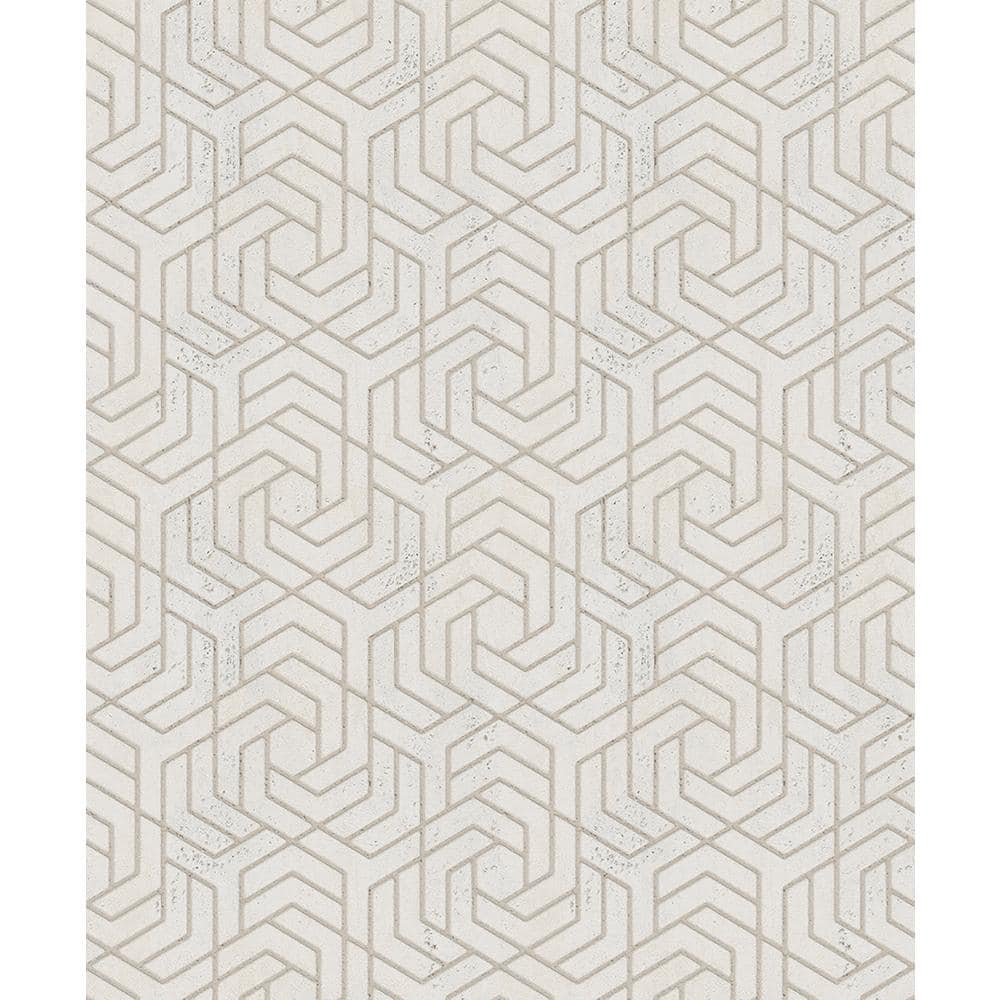 Tama Champagne Geometric Wallpaper Sample