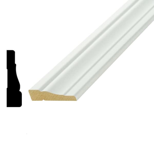 Alexandria Moulding WM 351 9/16 in. D x 2-1/2 in. W Primed MDF Casing Moulding