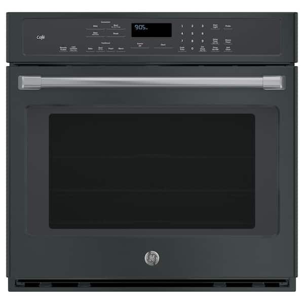 Cafe 30 in. Single Electric Smart Wall Oven Self-Cleaning with Convection and WiFi in Black Slate, Fingerprint Resistant