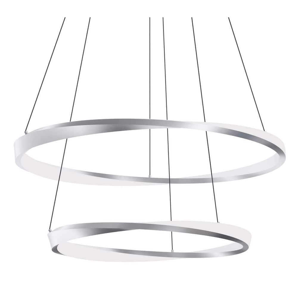 Oberon 2-Light Brushed Nickel LED Outdoor Pendant Light price history on PriceWatchPro