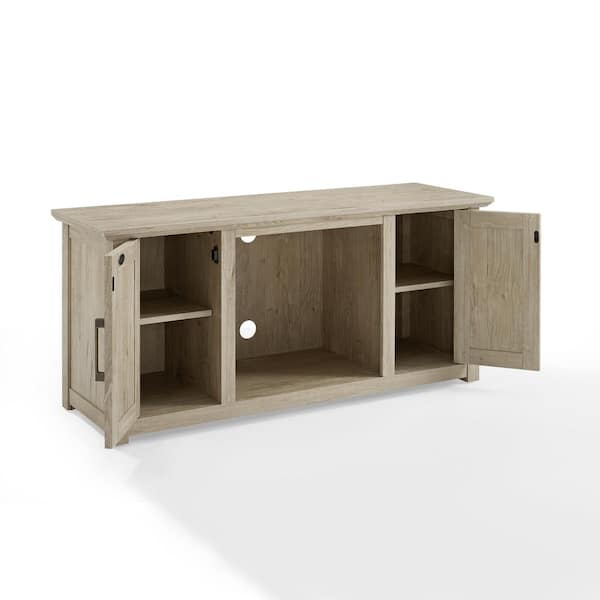 Crosley Furniture Camden 48 In Frosted Oak Low Profile Tv Stand Fits 50 In Tv With Cable Managment Cf Fo The Home Depot