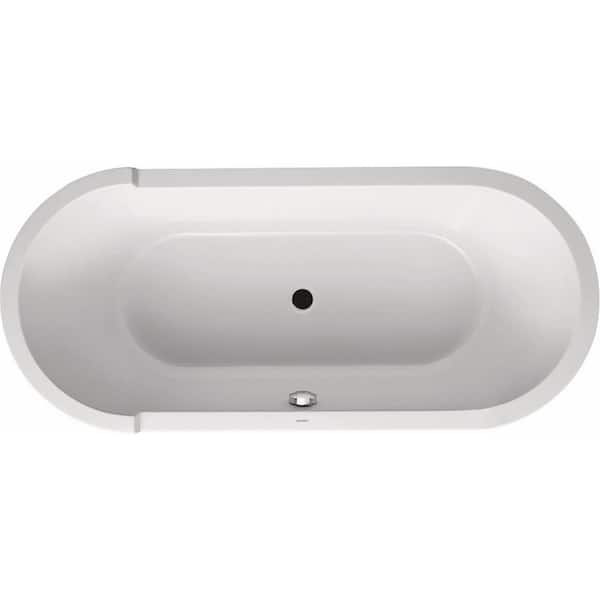 Starck 70.875 in. Acrylic Flatbottom Bathtub in White