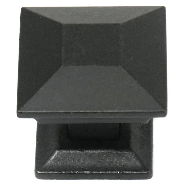 MNG Hardware Poise 1 in. Oil Rubbed Bronze Square Cabinet Knob