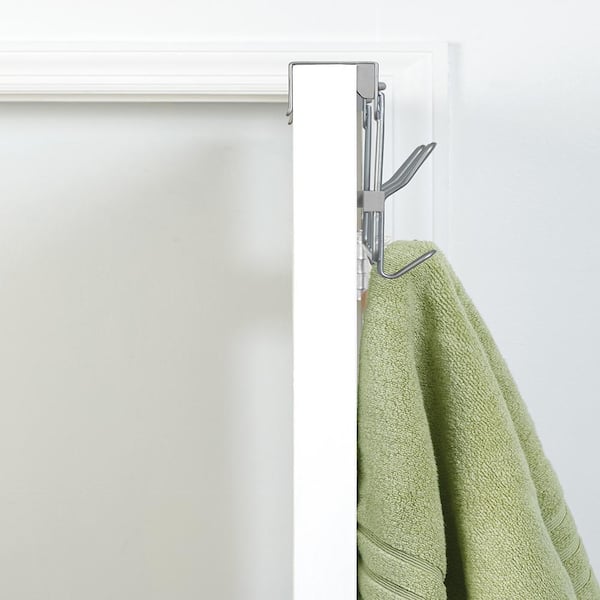 Unique home depot towel hooks Zenna Home Snugfit Over The Door Hook With 4 Robe Hooks In Satin Nickel 251nnl Depot