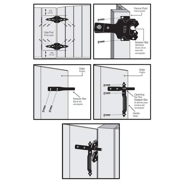 Black Deluxe Latch Gate Set