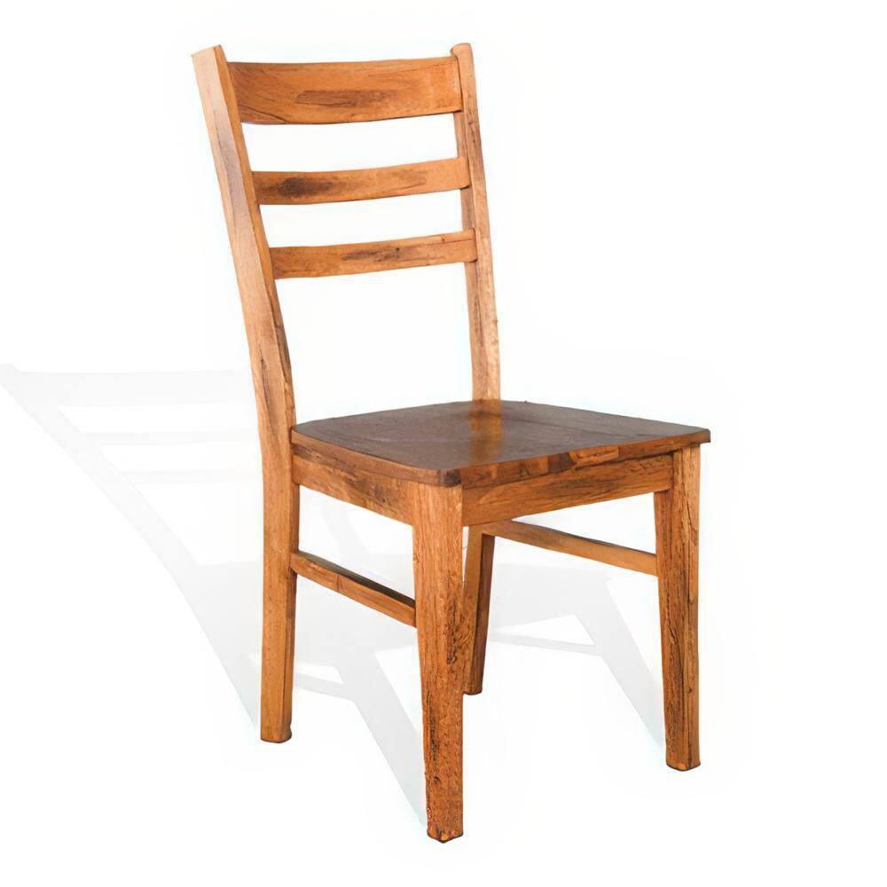 Marv Oak Brown Wood with Ladder back Dining Chair Set of 2