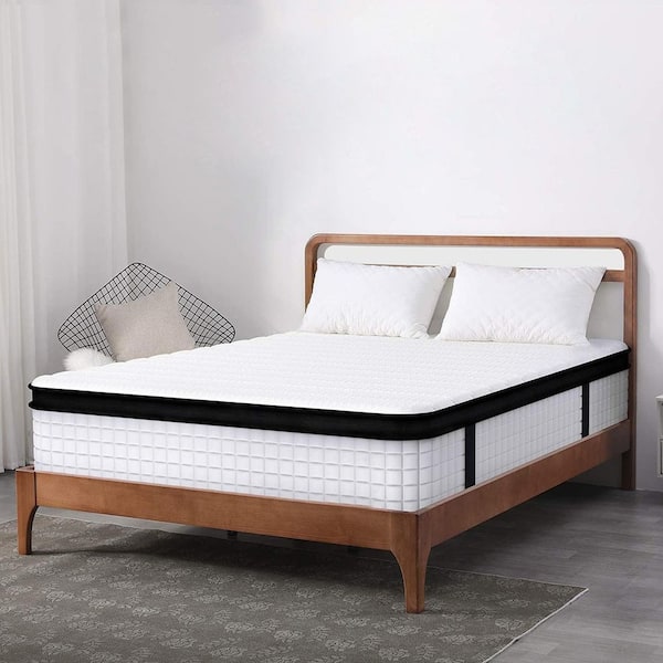 12 in. Medium Gel Memory Foam Hybrid Pocket Spring Pillow Top Full XL Mattress