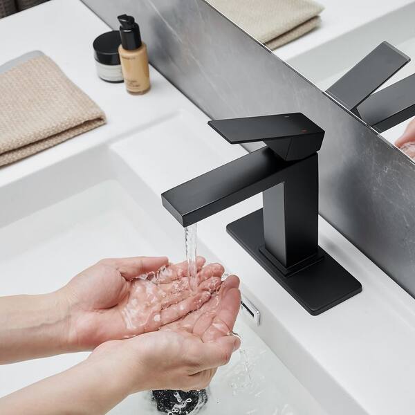 Single Handle Waterfall Single Hole Bathroom Sink Faucet with Deck