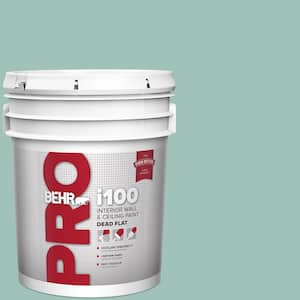 5 gal. #MQ6-36 Cascade Green Dead Flat Interior Paint