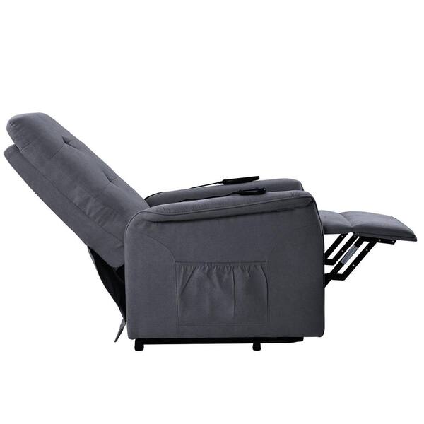 Gray Oversized Power Lift Recliner Chair Sofa for Elderly with Massage and  Heating C-W169283048 - The Home Depot