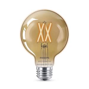 40-Watt Equivalent G25 LED Smart Wi-Fi Light Bulb Amber (2000K) powered by WiZ (1-Pack)
