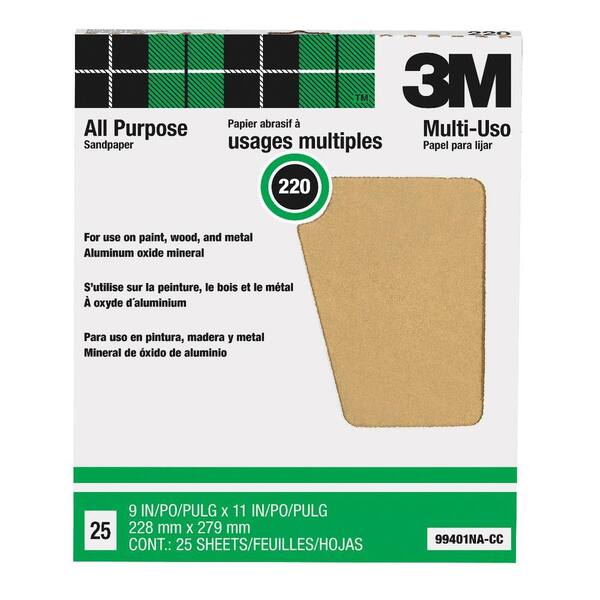 Box Of 25 Econo-Pak Details about / Sandpaper 3M Aluminum Oxide 4 Sheets//pk Medium