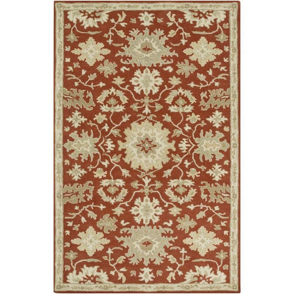 Gilgamesh Burgundy 5 ft. x 8 ft. Indoor Area Rug