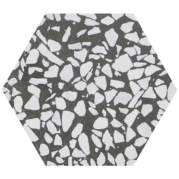 Vervoer silhouet Tijd Ivy Hill Tile Fusion Hex Black Terrazzo 9.13 in. x 10.51 in. Matte  Porcelain Floor and Wall Tile (8.07 sq.ft. / Case) EXT3RD106053 - The Home  Depot