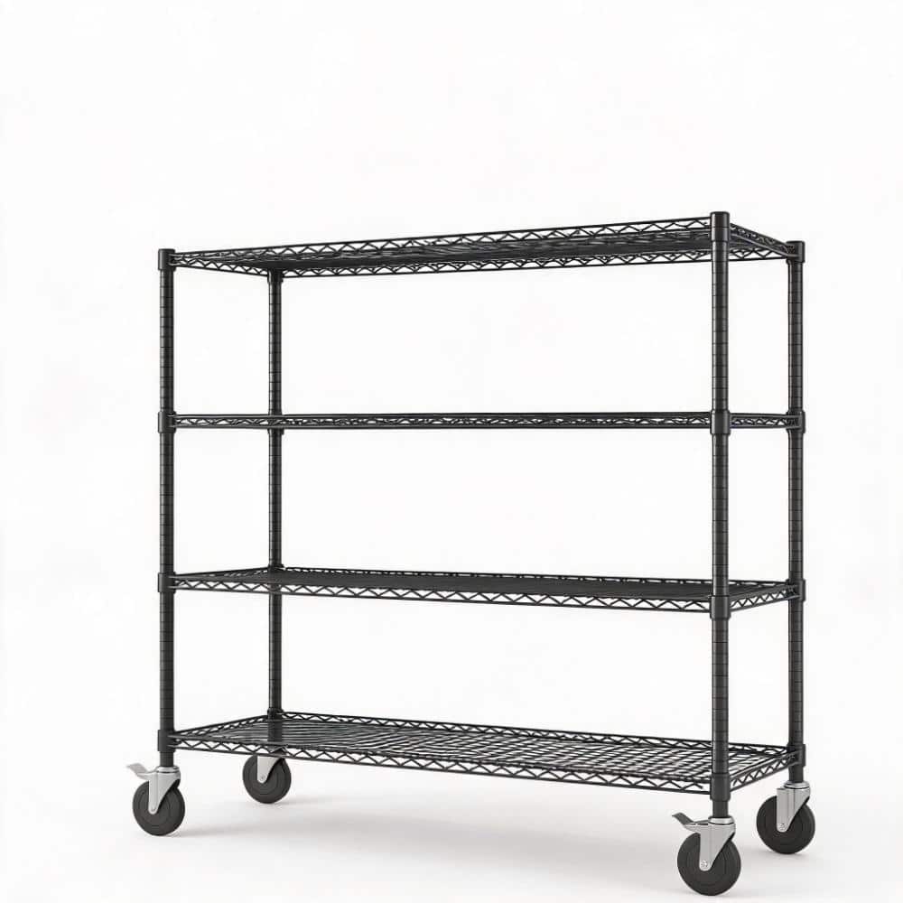 4-Tier Rolling Wire Shelving Unit with Adjustable Shelves, Locking Wheels, 2,640 lbs. Capacity price history on PriceWatchPro