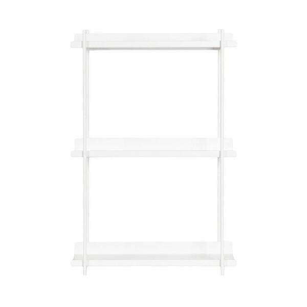 Kate and Laurel Dominic 20 in. W x 7 in. D White Metal Decorative