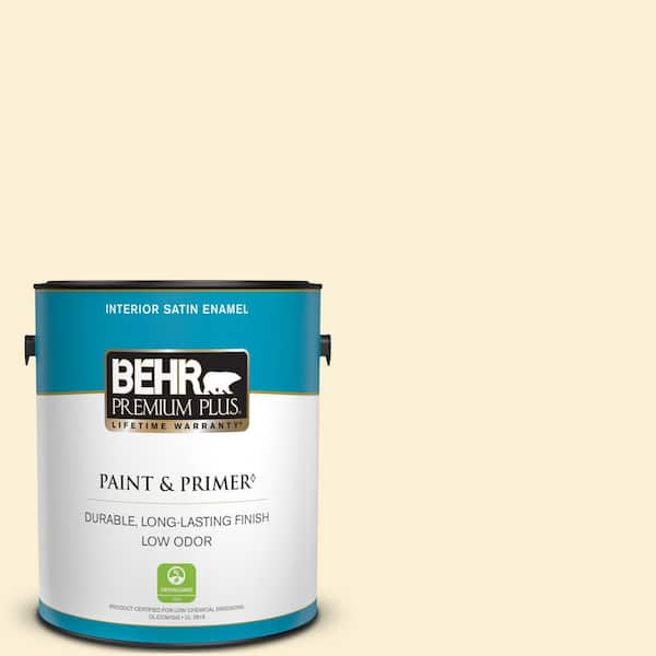Reviews for BEHR PREMIUM PLUS 1 gal. 340A1 Pineapple Fizz Satin