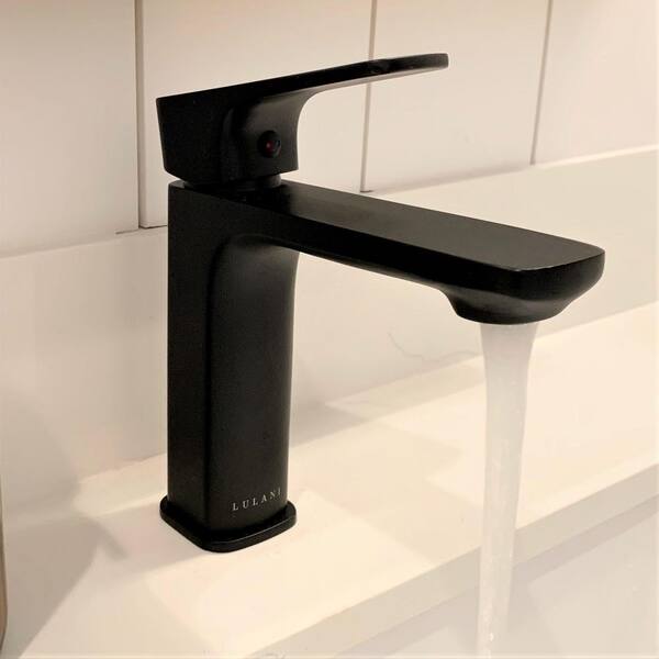 Lulani Corsica 1-Handle Single Hole Bathroom Faucet in Matte Black